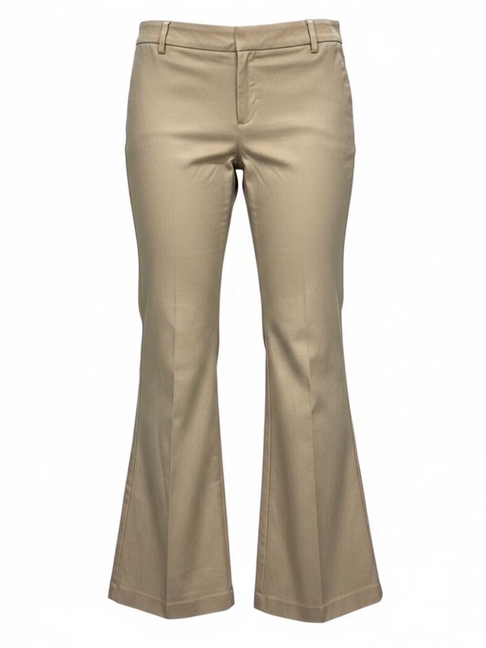 Area Beige Trouser Jeans Size 12 Bootcut Stretch Pants Cotton Blend